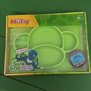 Nuby Green Sure Grip Silicone Plate mat